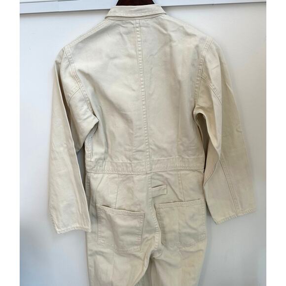 Caron Callahan NWT Fincher Small Ivory Cream Jumpsuit Utility Cotton Flightsuit - Picture 12 of 13